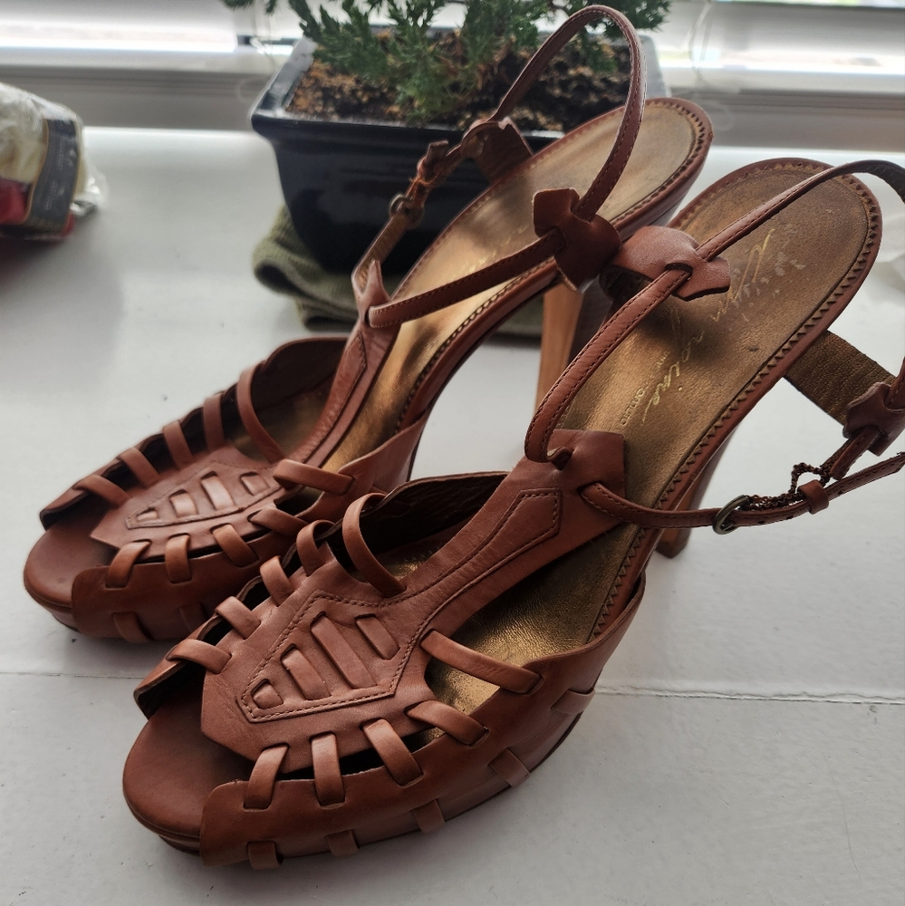 Brown Leather Women's Sandals
